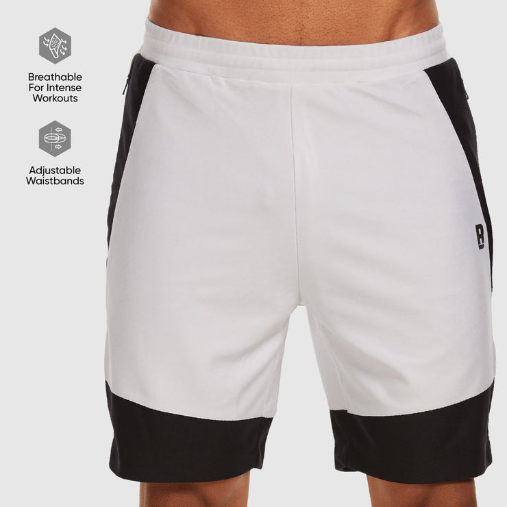 Colourblock Shorts - Black White